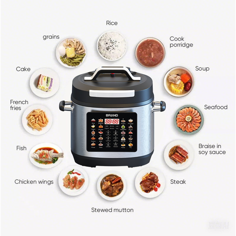 One-button Control Pressure Release Electric Pressure Cooker Steam Cooker