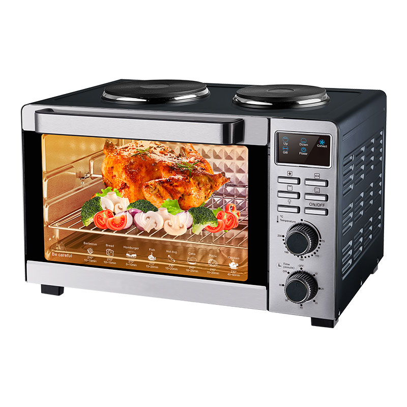 60 Liter Metal OEM Customized Logo Stainless Steel Power Warm Timer Digital Air Fryer Oven