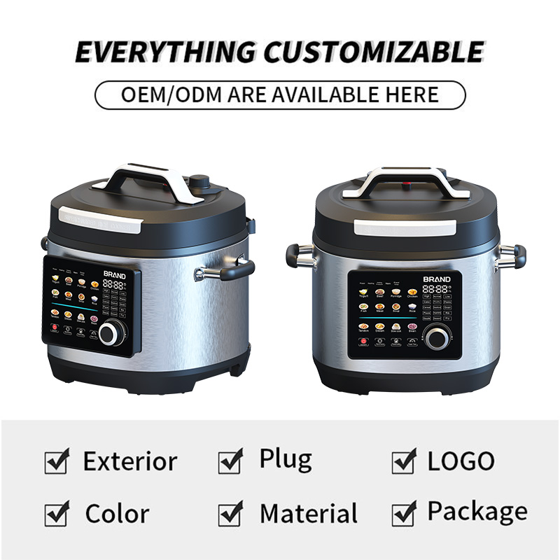 Multifunctional Stainless Steel Digital Pressure Cooker Air fryer